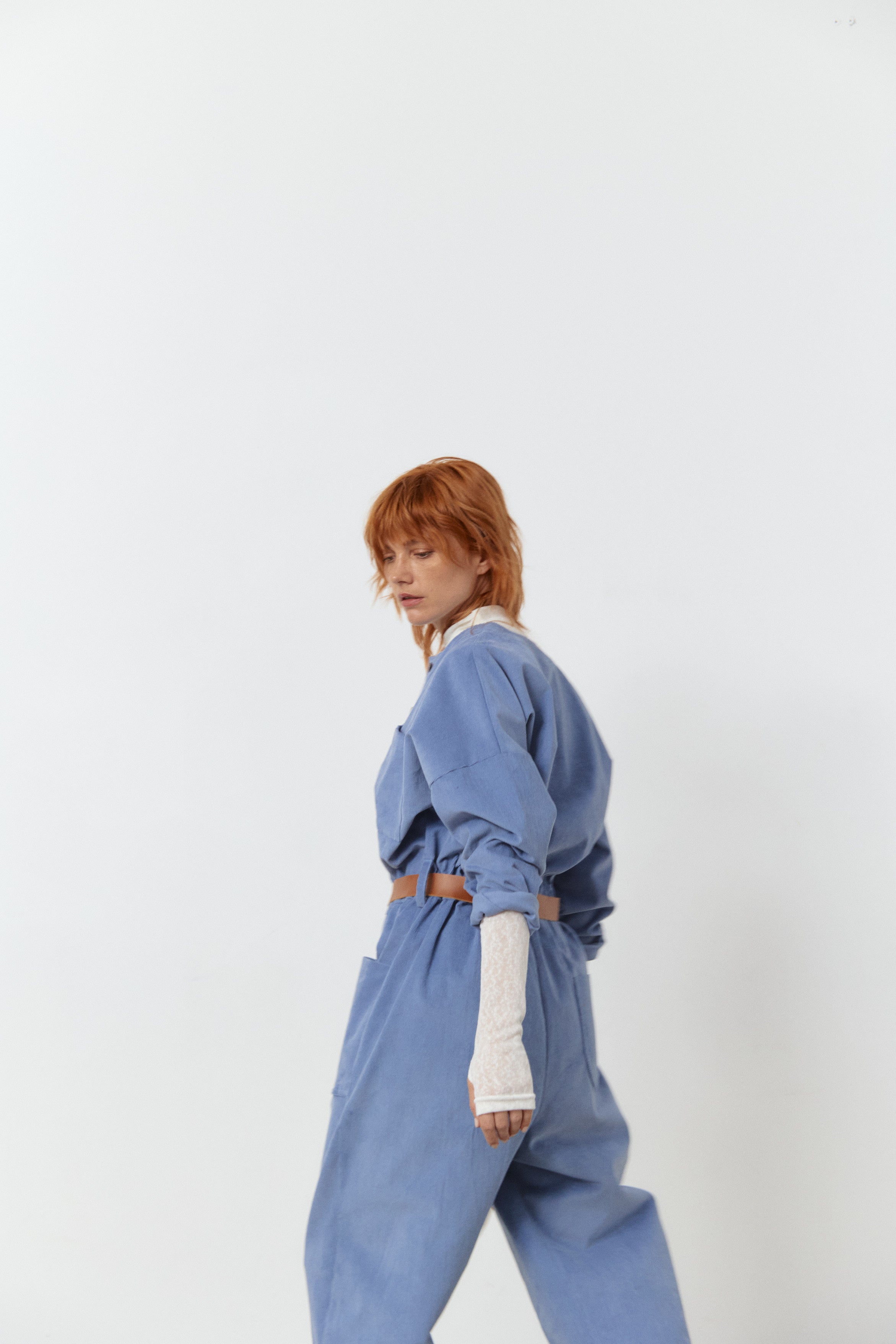 Enterito Blues Cotele Algodon Celeste