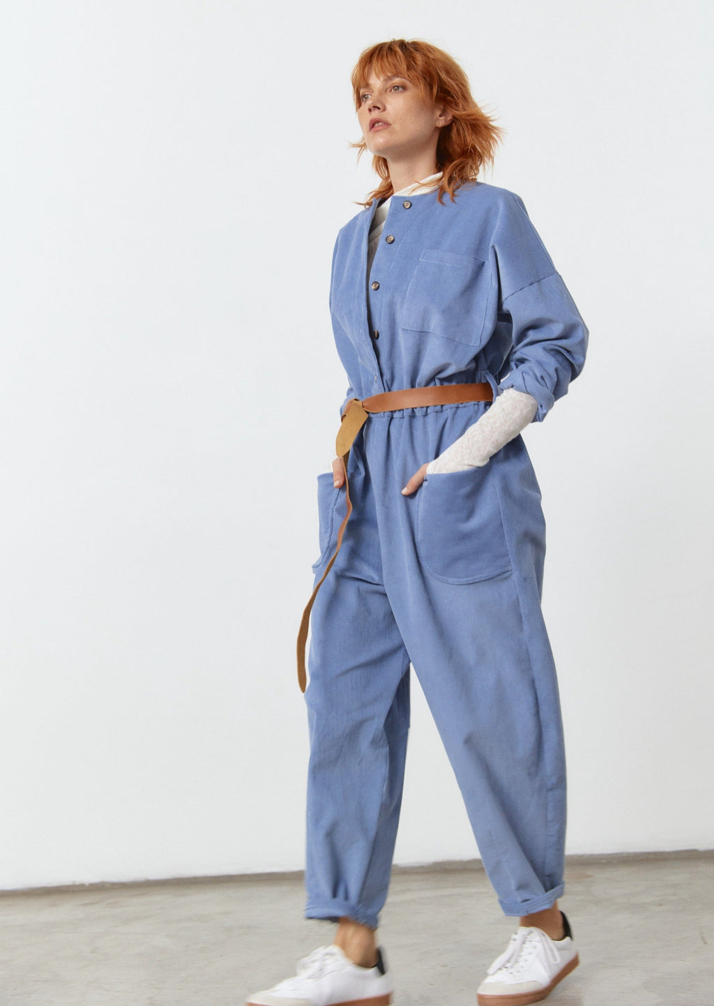 Enterito Blues Cotele Algodon Celeste