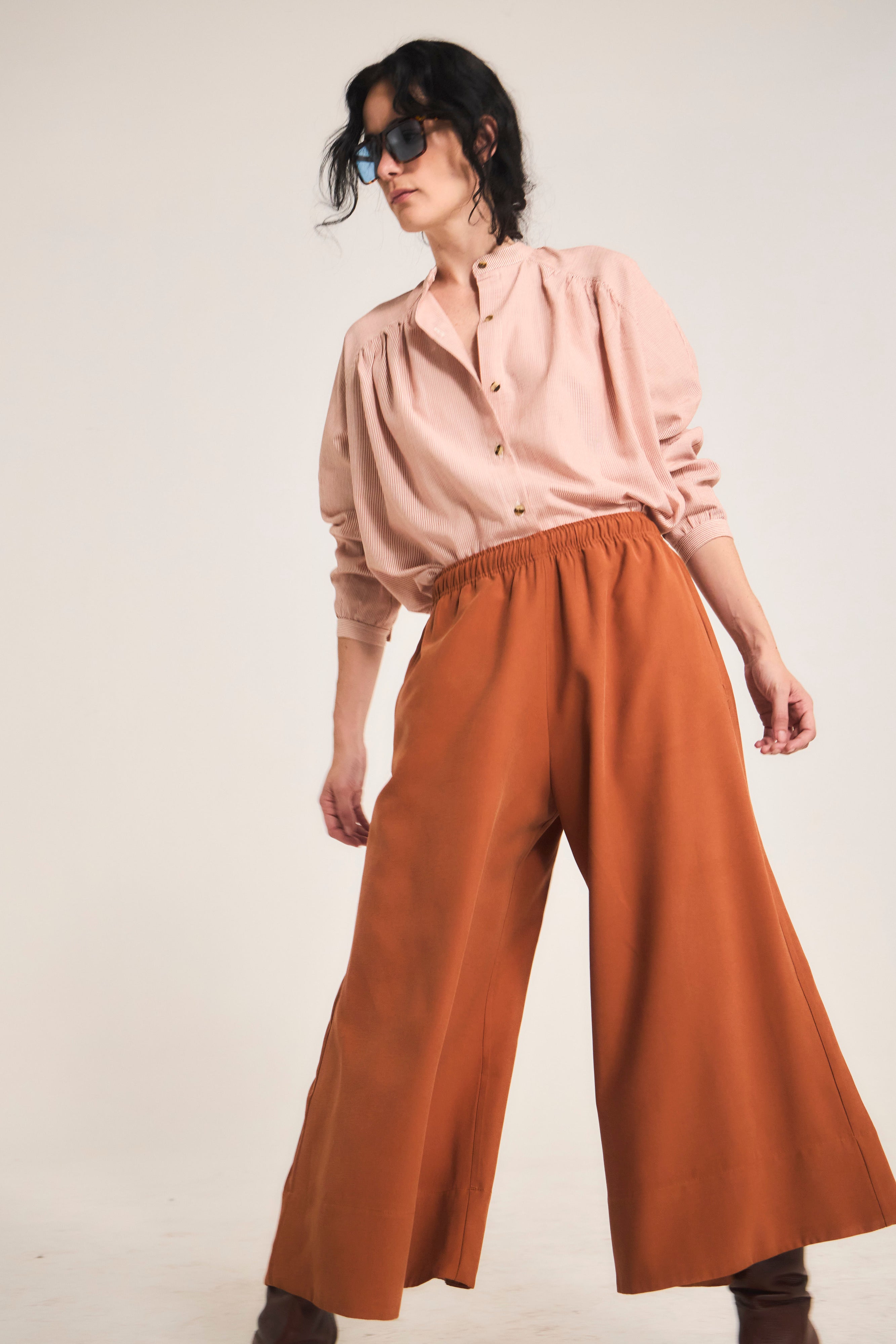 Pantalón Fonce Cupro Brick