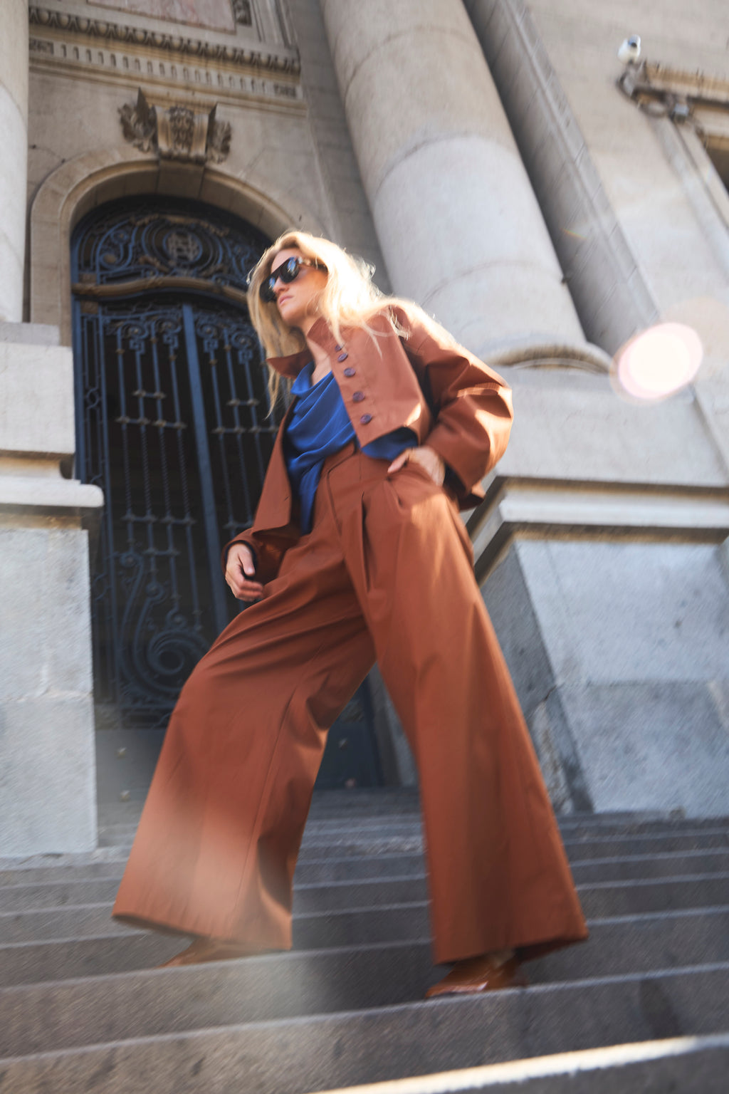 Pantalón Charge Algodón Camel Oscuro