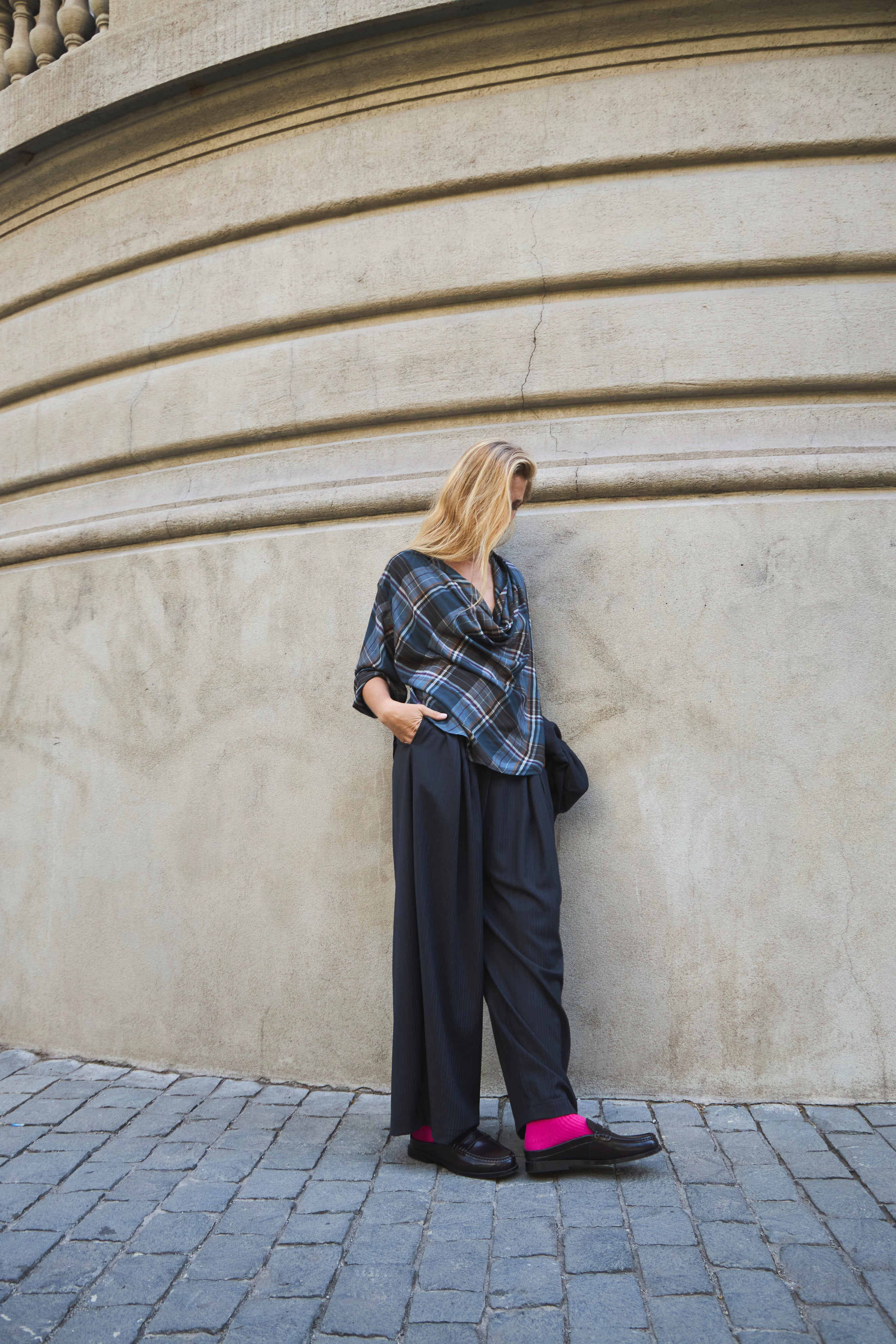 Pantalón Sastrero Meduse Listado Azul