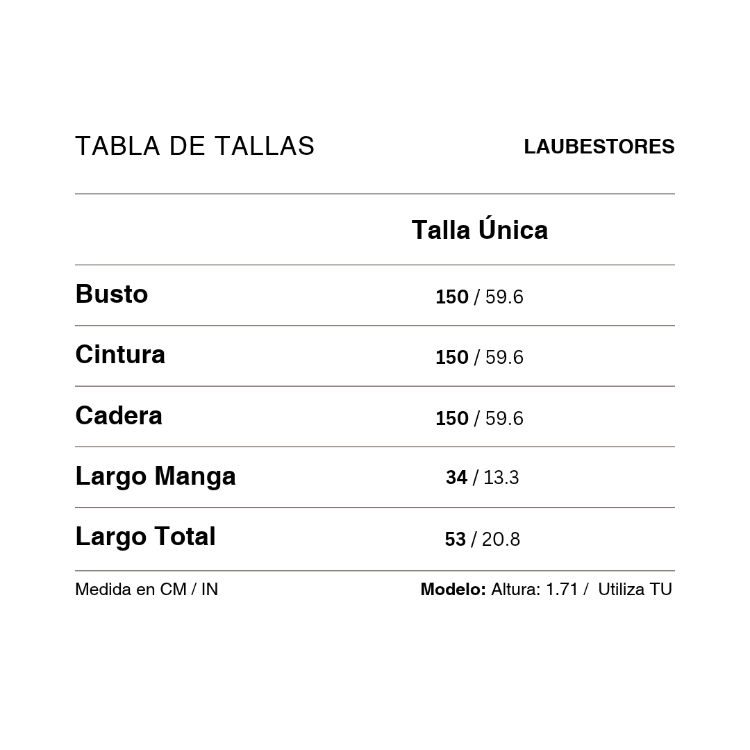 Tabla de tallas
