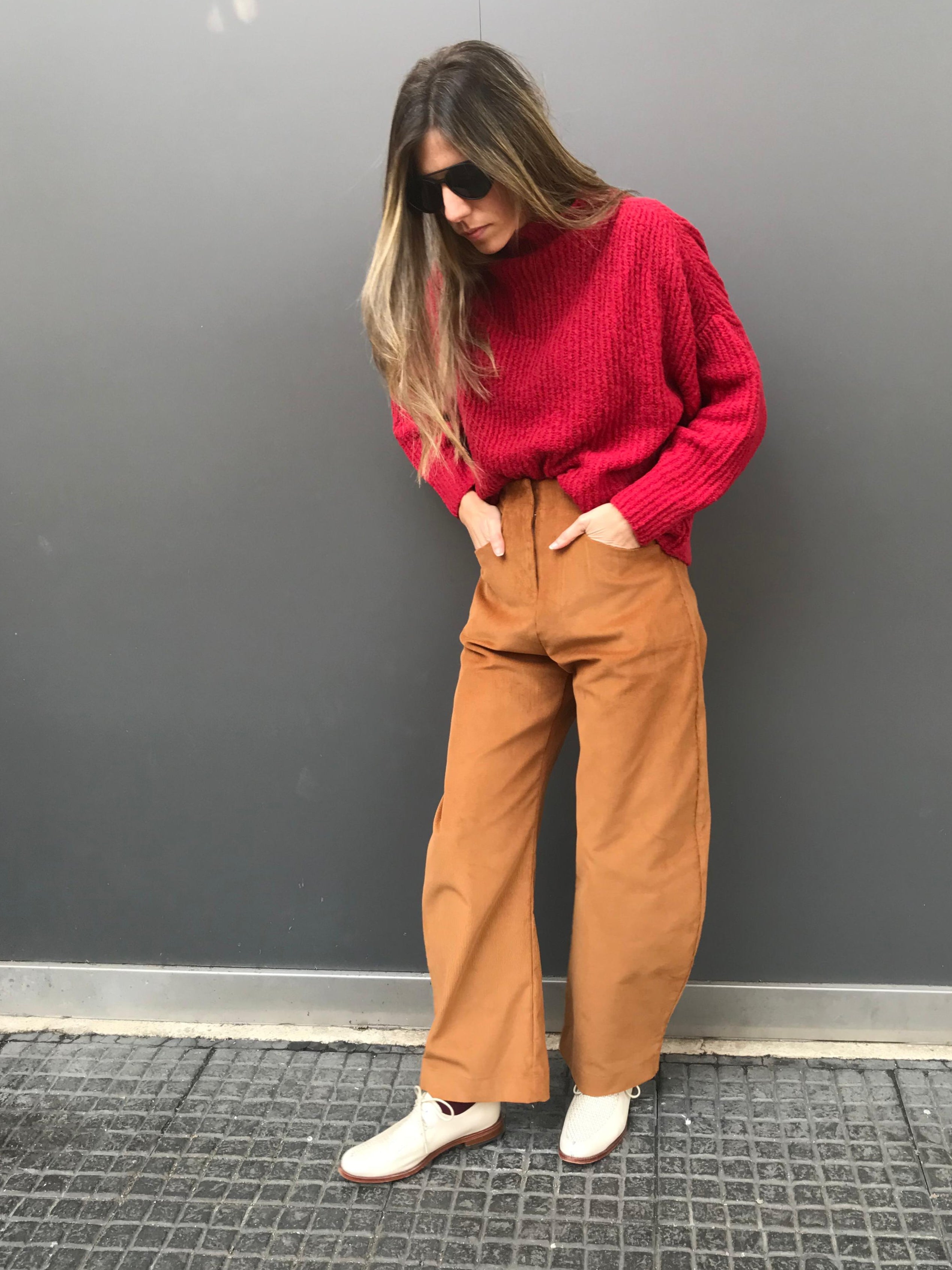 Pantalón Lys Cotelé Algodón Camel