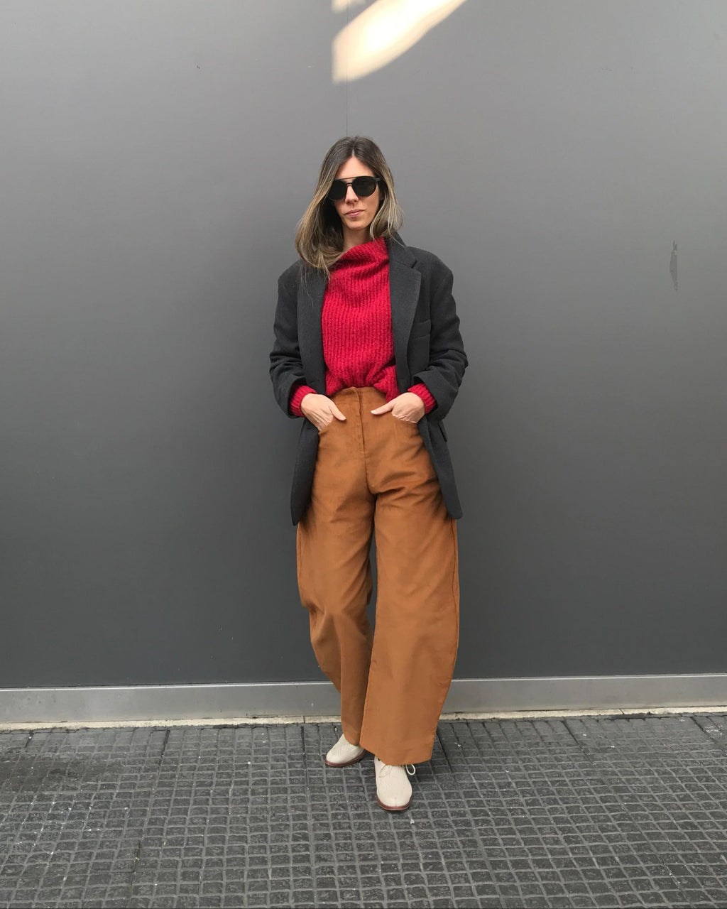 Pantalón Lys Cotelé Algodón Camel