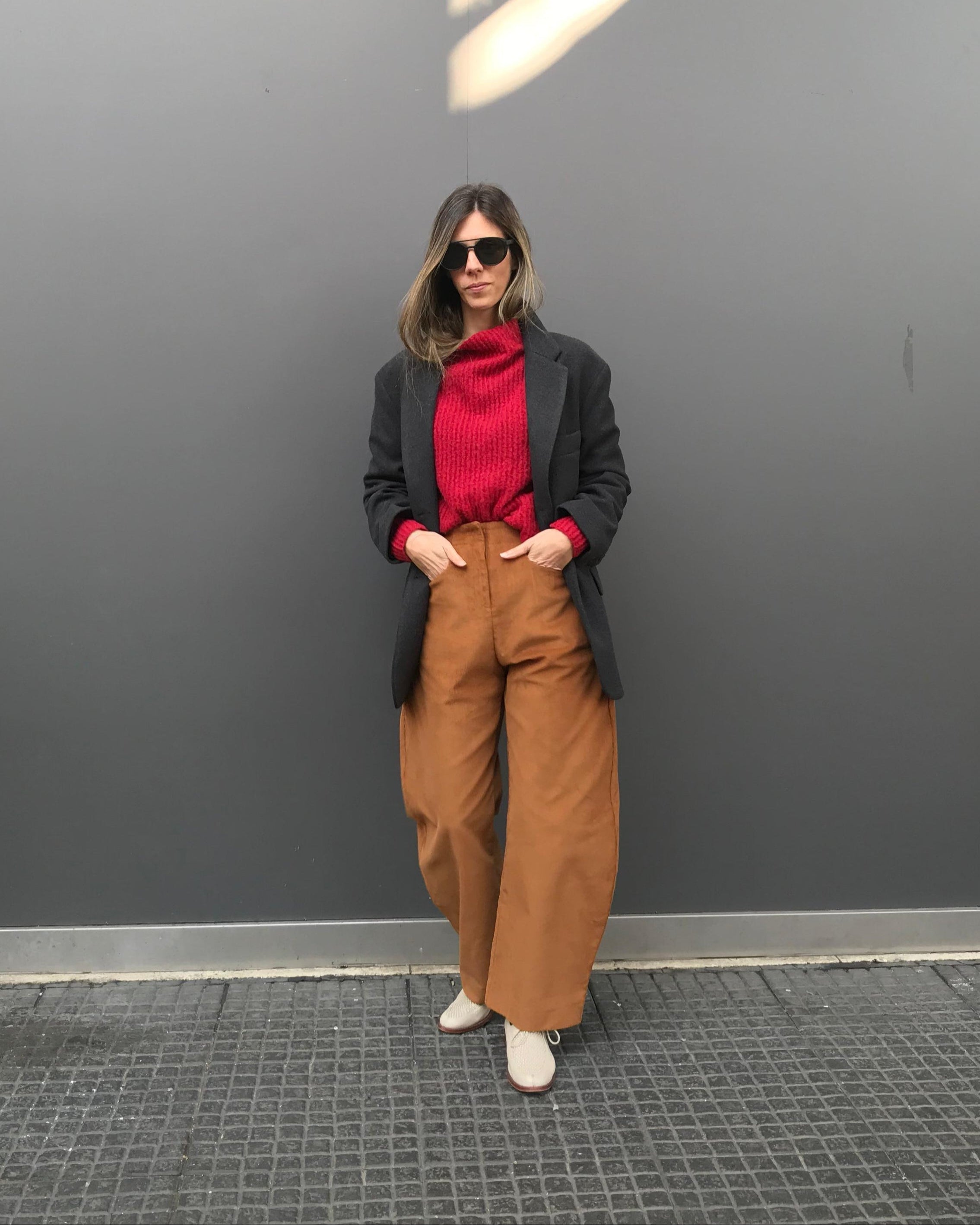 Pantalón Lys Cotelé Algodón Camel