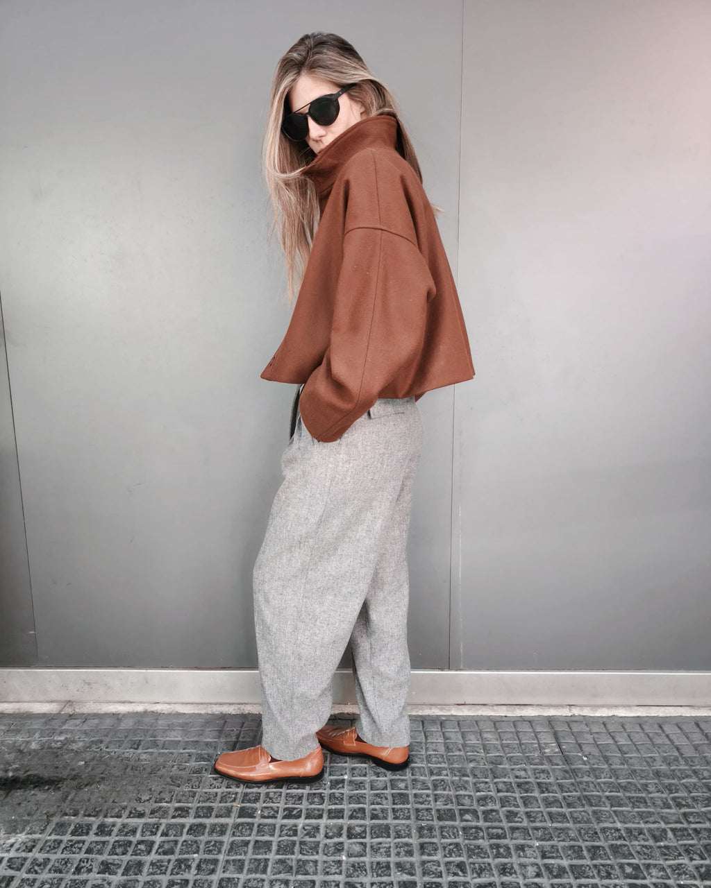 Pantalón Donna Lana Gris