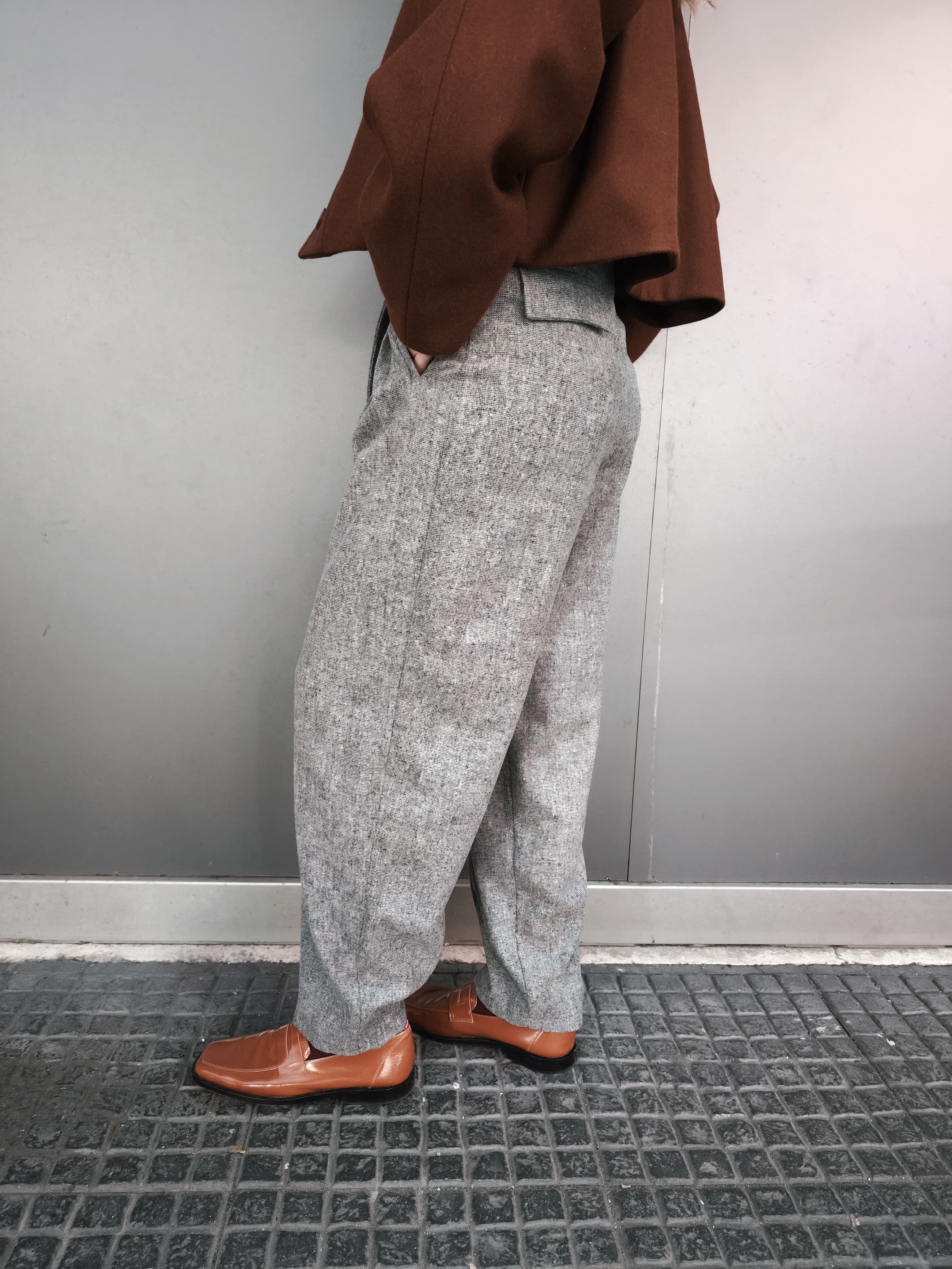 Pantalón Donna Lana Gris