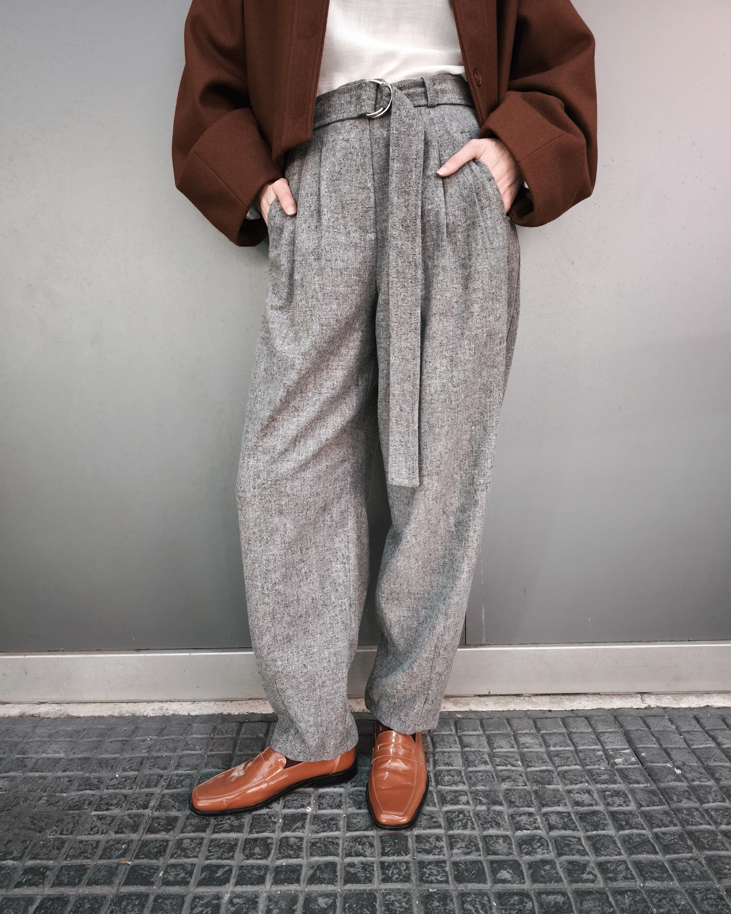 Pantalón Donna Lana Gris