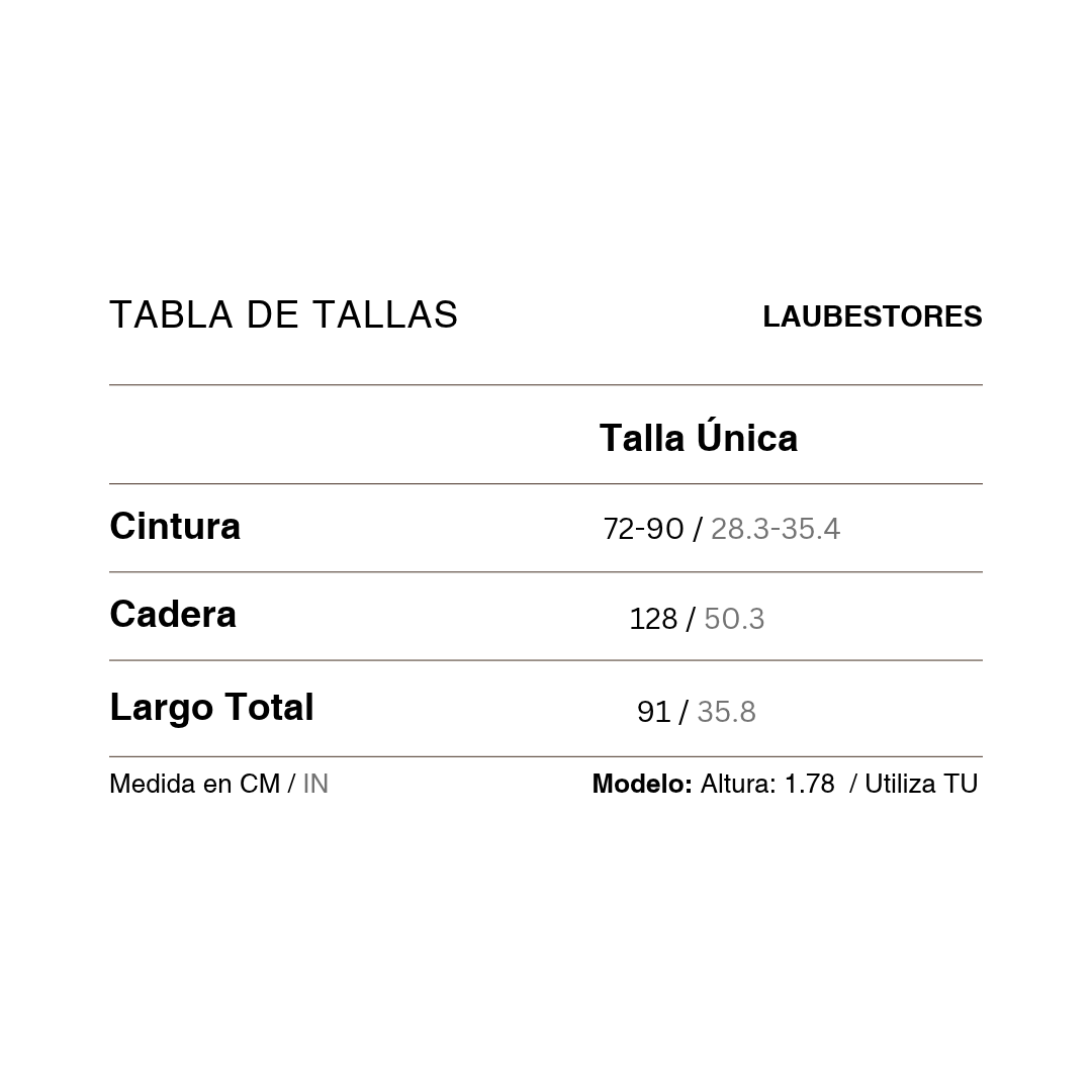 Tabla de tallas