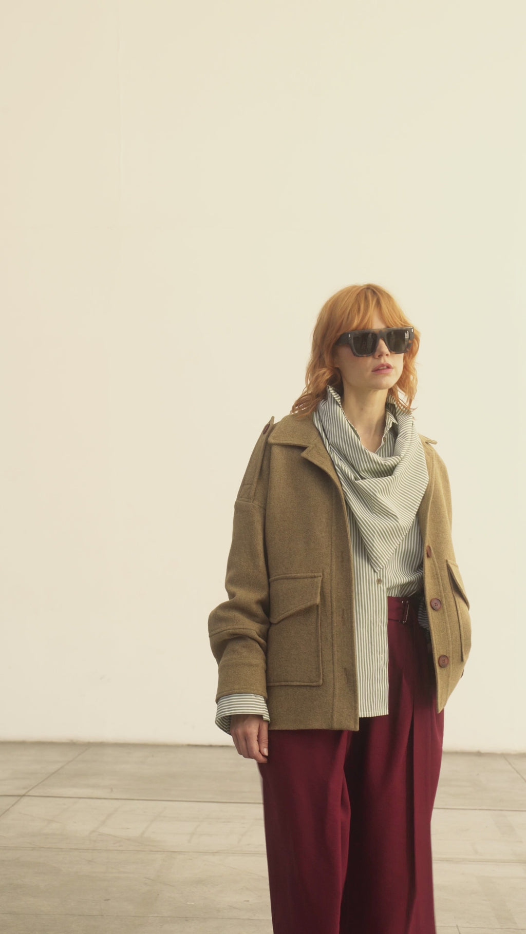 Jacket Amaranth Wool Mustard