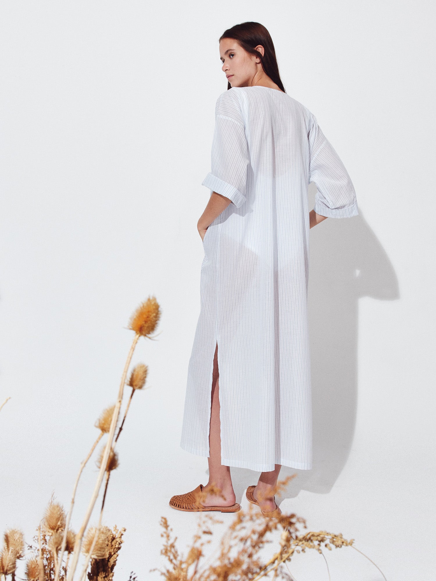 Vestido Elvira Algodón Listado