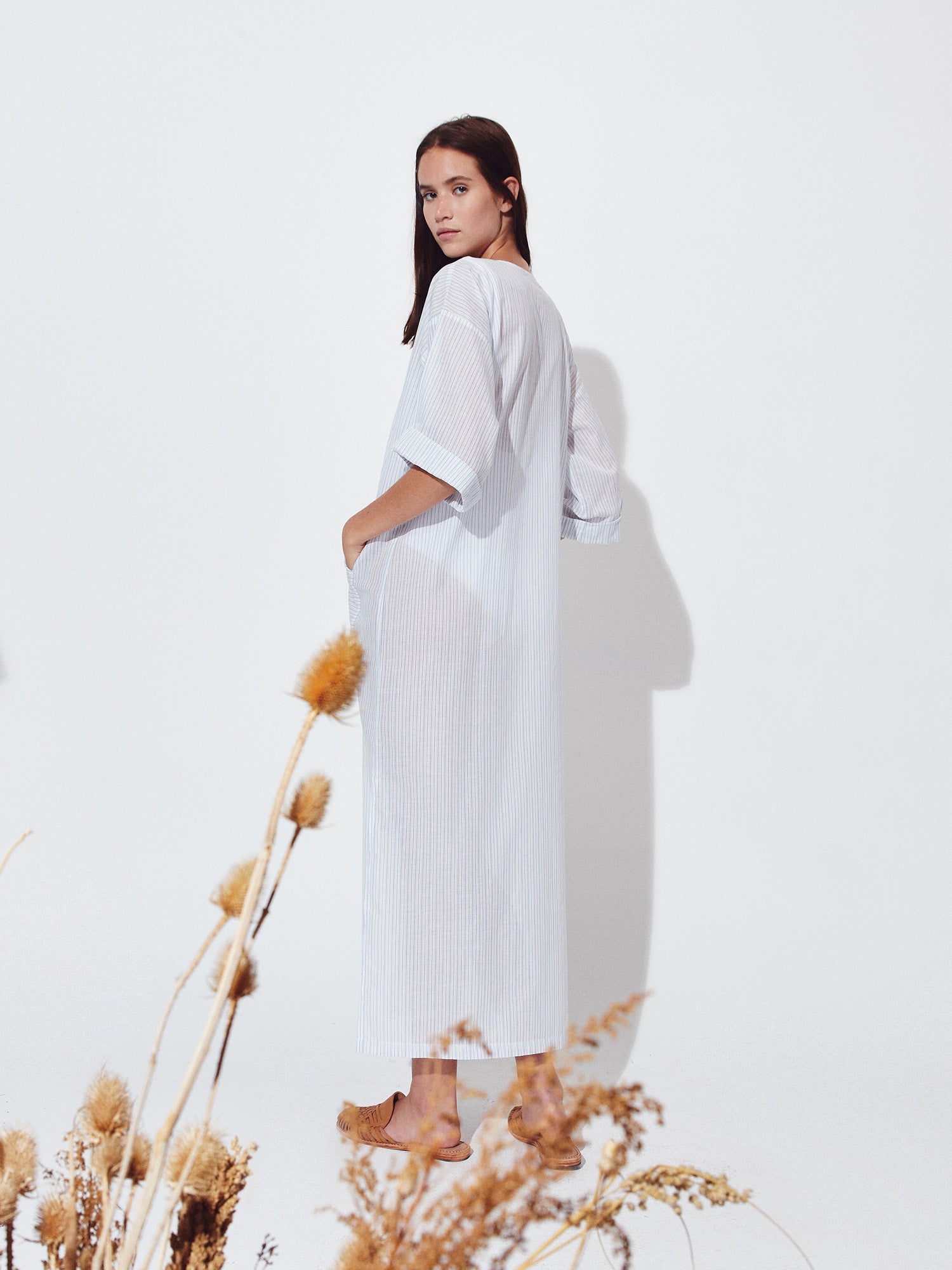 Vestido Elvira Algodón Listado