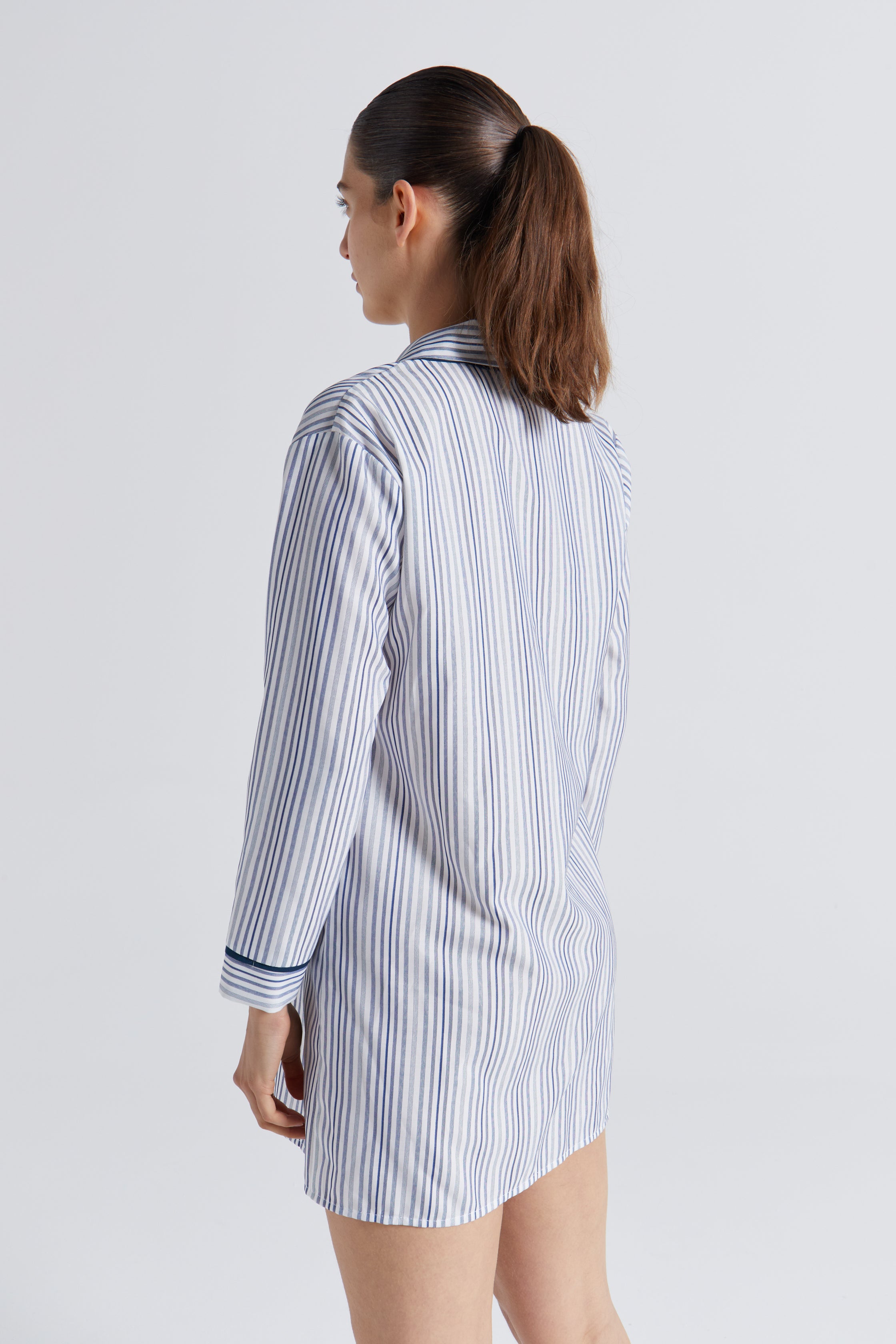 Camisa de Dormir Arya Listada Azul