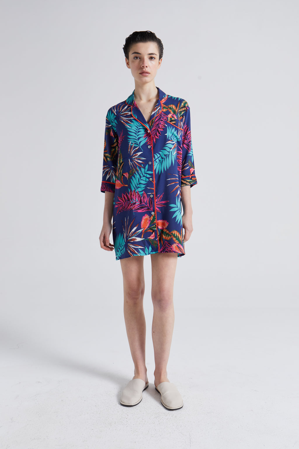 Camisa de Dormir Alisha Azulina