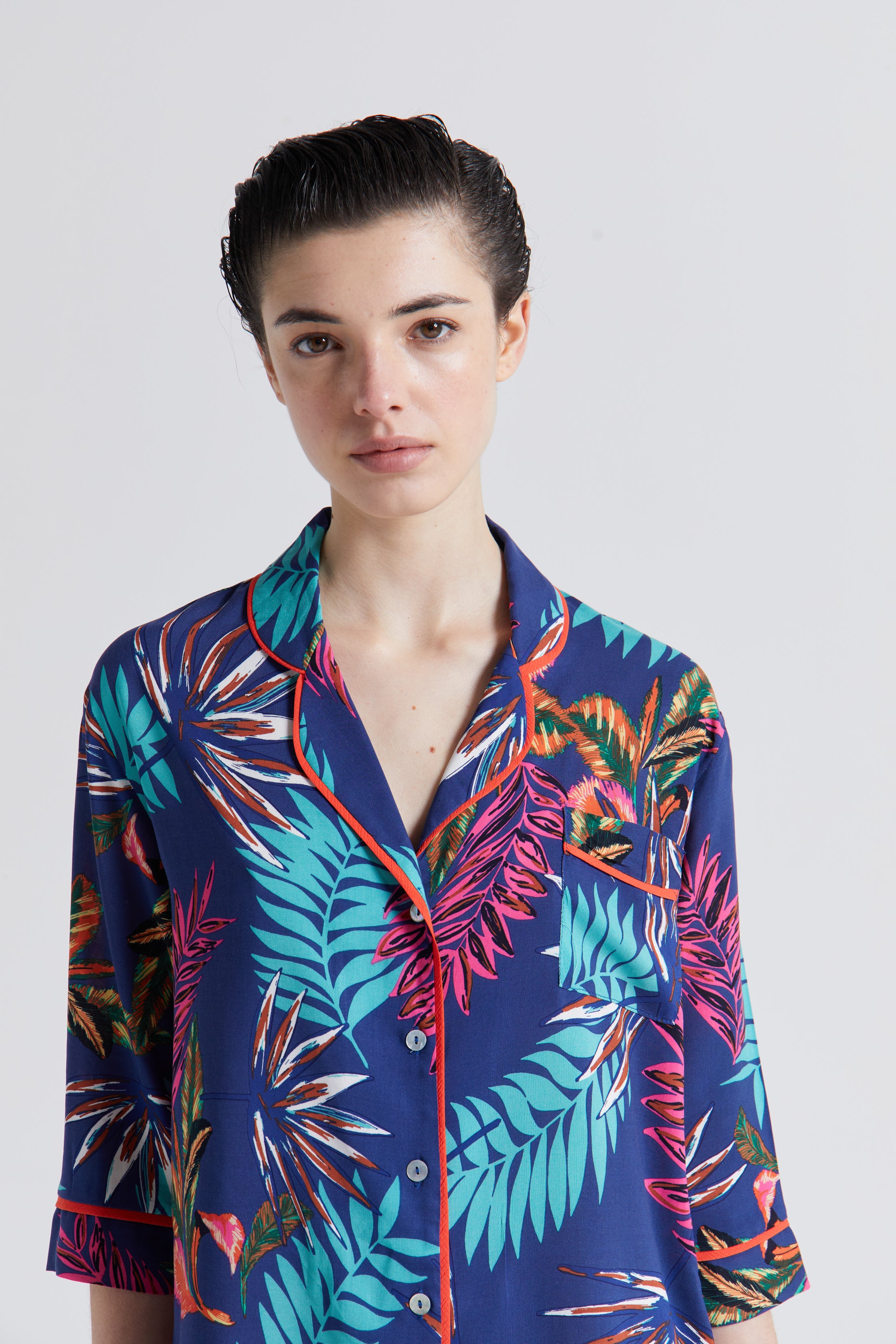 Camisa de Dormir Alisha Azulina